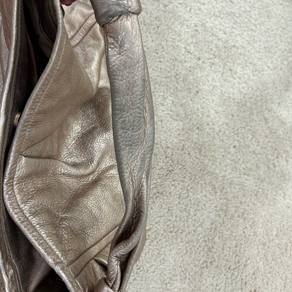 Rose Gold Metallic Coach Shoulder Bag - Picture 8 of 8